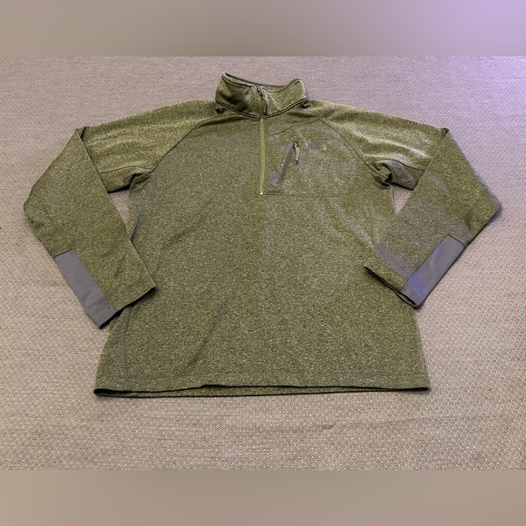 The North Face men’s green 1/4 zip pullover. Size medium - Picture 1 of 6